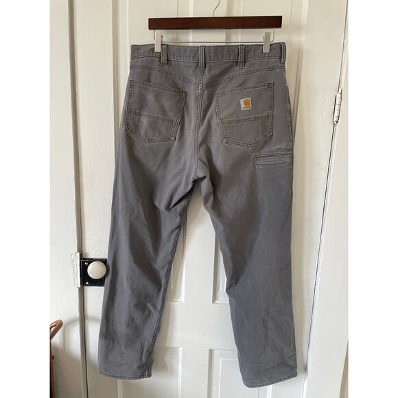 Carhartt rugged flex gray workwear pants 36x34 relaxed fit canvas marked - Picture 2 of 6
